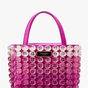 kate Spade Sam Icon Candy Beaded Satin Small Tote